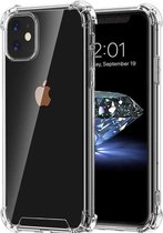 iPhone 11 telefoonhoesje - Shock proof gel case met verstevigde hoeken - volledig doorzichtig - GSM Hoesje - Telefoonhoesje Geschikt Voor: Apple iPhone 11