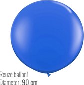 Reuze ballon - Blauw - 90CM - 3 Stuks - Geboorte/Huwelijk