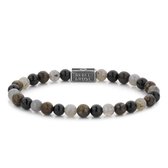 Rebel&Rose armband - Mix Brown 925 - 6mm