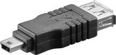 USB Mini B (m) - USB-A (v) adapter - USB2.0 / zwart