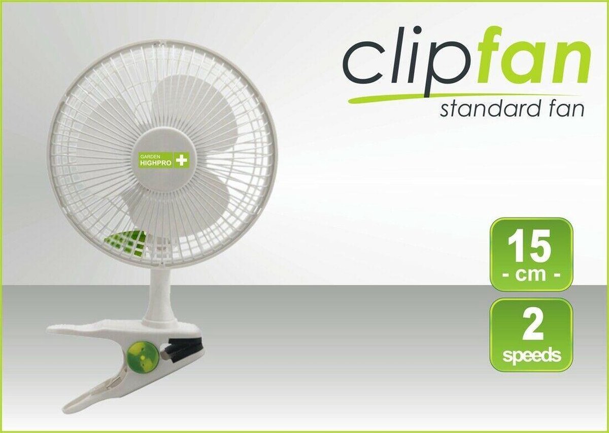 Garden High Pro - Krachtige zuinige tafelventilator - Wit - Ventilator met clip - 15cm - 15W