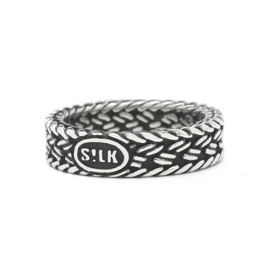 SILK Jewellery - Zilveren Ring - Mesh - 152.19.5 - Maat 19.5
