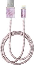 iDeal of Sweden Charge and Sync Lightning Fashion Cable 1m Pillion Pink Marble