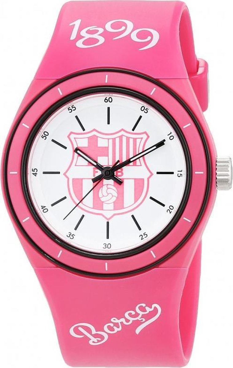 Fc Barcelona horloge analoog 38mm roze / roze voetbal horloge