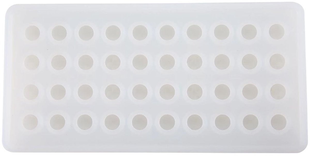 Krumble Ijsblokjes vorm / Flexibele siliconen vorm voor 40 ronde ijsklontjes / Ijsblokjes maker / Zelf chocolaatjes maken / Chocolade gieten in vorm - Transparant