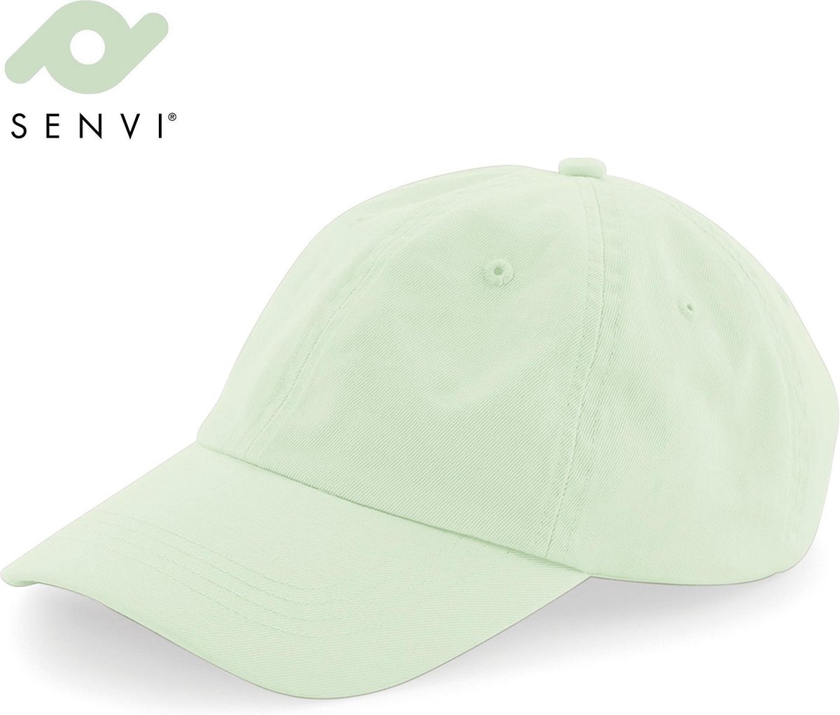 Senvi Low Profile 6 Panel Dad Cap - Kleur Pastel Mint