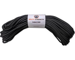 Paracord - Touw - 4 mm - 30 meter - Zwart - 250 kg breekkracht