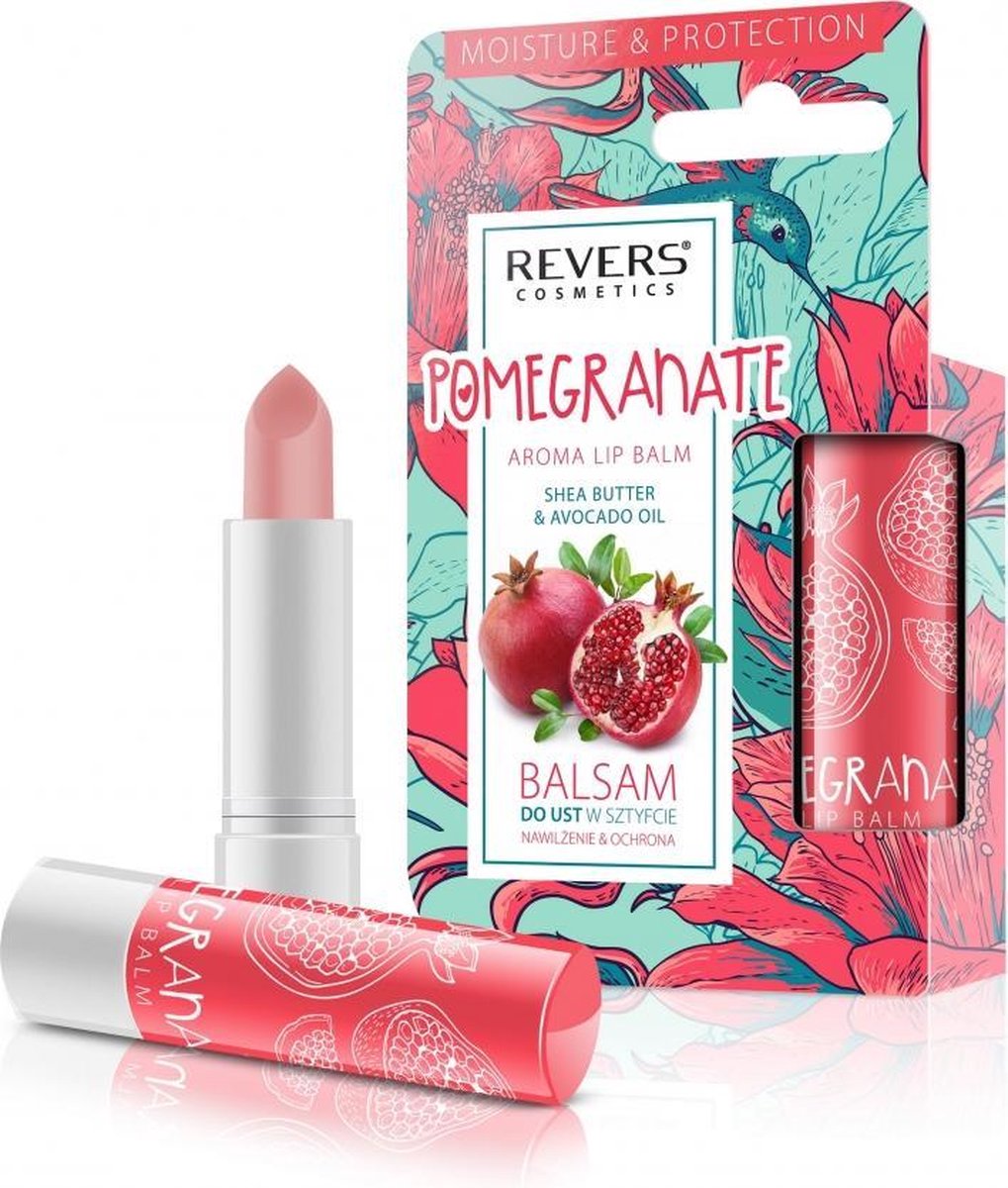 REVERS® Aroma Lip Balm Shea Butter And Avocado Oil #Pomegranate