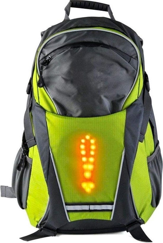Slimme 18L Fiets Rugzak – Tas voor veilig fietsen/wandelen/hardlopen/reizen  – met LED... | bol