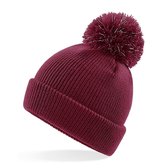 Senvi Junior Beanie Met Reflecterende PomPom Bordeauxrood (One size fits all)