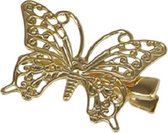 Geshe-Haarspeldjes goudkleurige vlinders|dames haarspeld|Feest|Cadeautje|2,6cmX3,5cm|