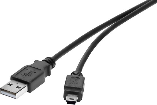Harden toekomst Kalmte Renkforce USB-kabel USB 2.0 USB-A stekker, USB-mini-B stekker 30.00 cm  Zwart Vergulde... | bol.com