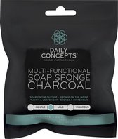 "Daily Concepts" | MULTIFUNCTIONELE ZEEP SPONS HOUTSKOOL | Set van 3 zeep sponsen - Exfolieert - Reinigt - Ontgift -Daily Multifunctional Charcoal Soap Sponge