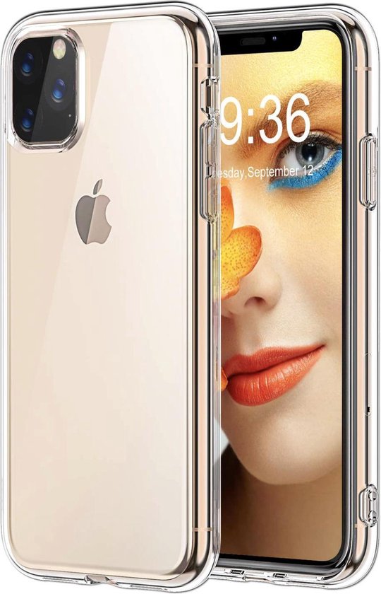 Haarzelf Slapen tafel Luxe Back cover voor Apple iPhone 11 Pro Max - Transparant - Soft TPU hoesje  | bol.com
