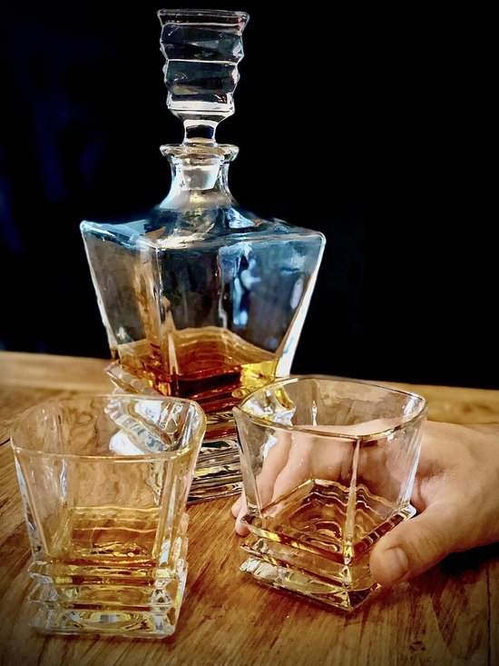 Premium whiskey decanter set – Luxe whisky karaf met glazen – Elegante... |  bol.com