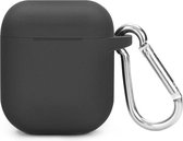 Airpods siliconen bescherm hoesje - Zwart -airpod case - oordopjes hoesje - beschermhoesje airpods