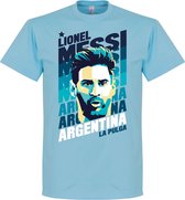 Messi Argentinië Portrait T-Shirt - L