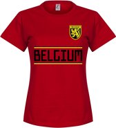 België Dames Team T-Shirt - Rood - S