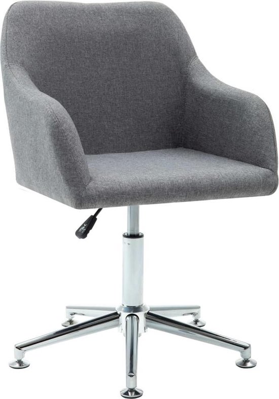 Luxe Bureaustoel grijs Stof (Incl organizer) - Bureau stoel - Burostoel  -... | bol.com