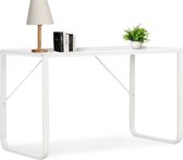 Stijlvolle Computer bureau Wit (Incl organizer) 120x60x73 cm - Computerbureau - Werktafel - Schrijftafel - Tekentafel