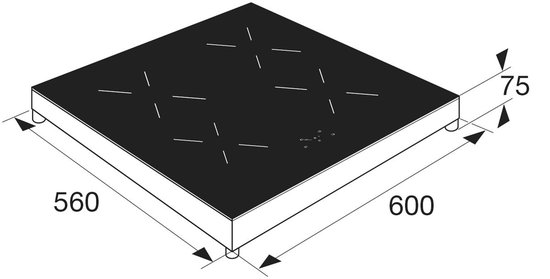 Etna KIV360WIT - Inductiekookplaat Vrijstaand - 2-Fase - Hoog vermogen - 60cm - WIT
