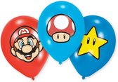 AMSCAN - 6 Super Mario latex ballonnen - Decoratie > Ballonnen