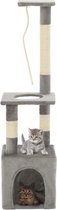 Kattenkrabpaal (incl kattenspeelstok) 109cm grijs - Krabpaal katten - Katten Krabpaal