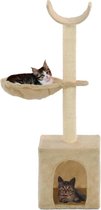 Kattenkrabpaal (incl kattenspeelstok) 105cm beige - Krabpaal katten - Katten Krabpaal