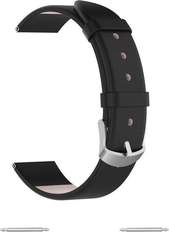Just in Case PU Lederen armband voor Garmin Vivomove 3 Sport 44mm - Zwart |  bol.com