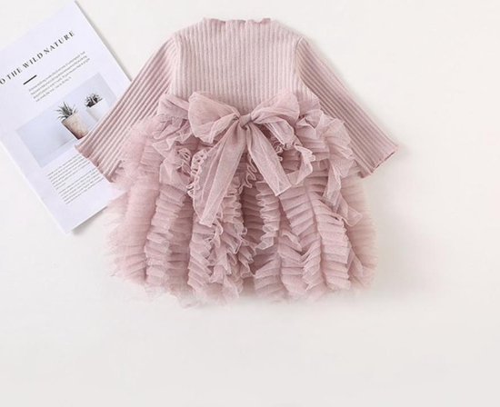 spuiten huren Leraar op school TuTu jurkje Strik Roze 6-9M - Winter Herfst Jurkje Baby meisje | bol.com