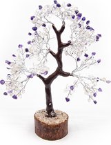 Edelsteenboom Amethist en Bergkristal (25 cm)