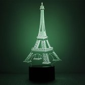 3D Led Nachtlamp - Led Lamp - Eiffeltoren -  Kinderkamer - Slaapkamer - Illusie Lamp - Nachtverlichting Voor Kinderen - Bureaulamp - 7 LED Kleuren - Touch Knop