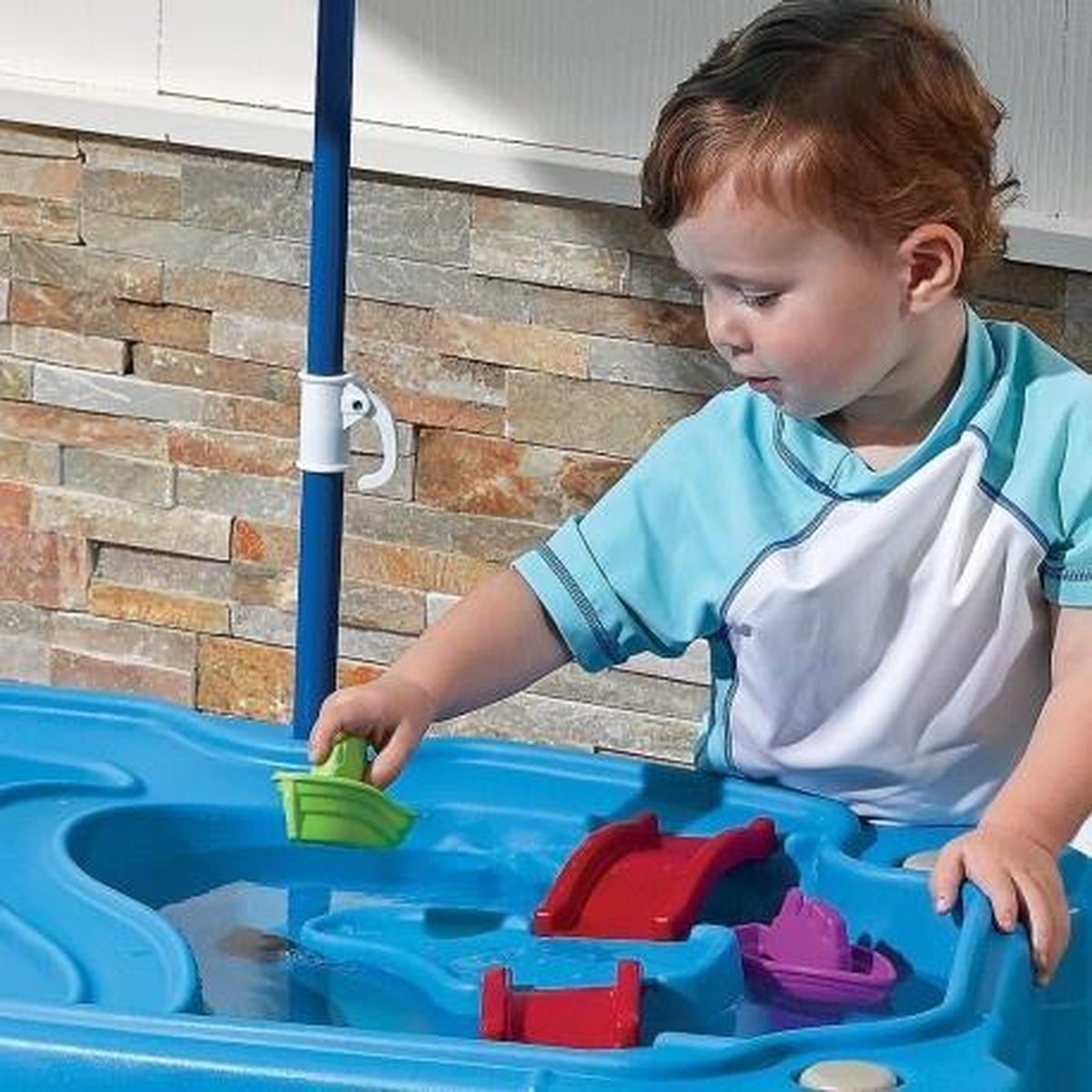 Step2 Cascading Cove Zand & Watertafel - Met Deksel, Parasol & 6 Accessoires - Activiteitentafel / Zandtafel met deksel voor de tuin / buiten - Waterspeelgoed voor kinderen — afbeelding 18