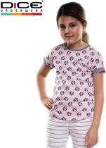 Dice Underwear meisjes Pyjama Hondjes roze maat 98/104