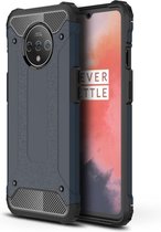 OnePlus 7T Hoesje - Armor Hybrid - Donkerblauw