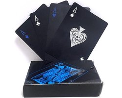KELERINO. Speelkaarten Waterdicht – Special Edition - Blauw / Zwart