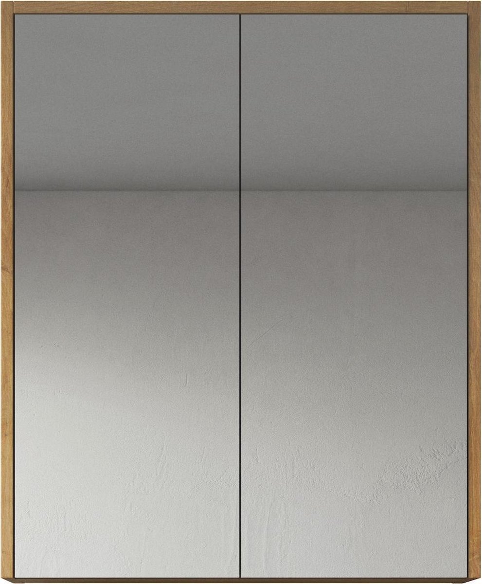 Badplaats Badkamerkast Cuba 60 cm x 16 cm x 72 cm - Eiken - Spiegelkast Badkamer