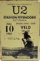 Concert Bord - U2 Stadion Feyenoord Rotterdam