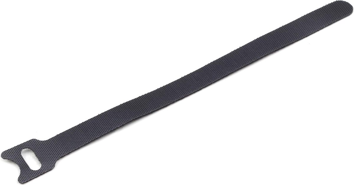 Klittenband kabelbinders 200 x 12mm / zwart (100 stuks)