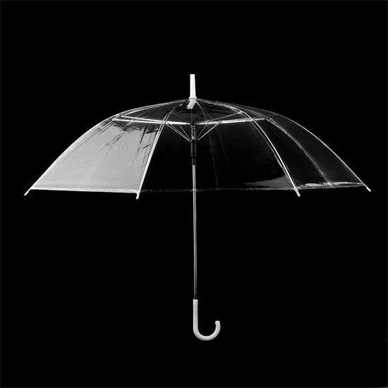 Beschikbaar Monteur Erge, ernstige Transparante Paraplu - Automatisch Opende Paraplu - Doorzichtig Wit  Transparant -... | bol.com
