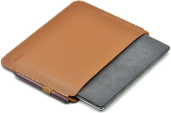 Leren Laptop Sleeve & Touch Pen Houder | Geschikt voor Macbook Air / Pro  (Retina)... | bol.com