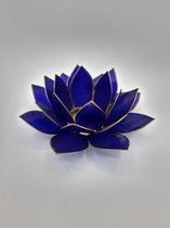 Lotus waxine licht houder indigo
