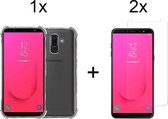 Samsung j8 2018 hoesje shock proof case - Samsung galaxy j8 2018 hoesje shock proof case transparant hoes cover hoesjes - 2x Samsung Galaxy J8 2018 Screenprotector Screen Protector