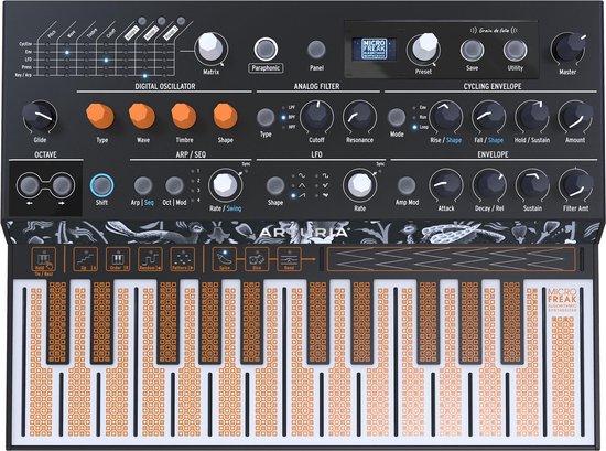 Foto: Arturia microfreak synthesizer zwart