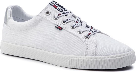 Tommy Dames Sneakers Jeans Casual - Wit - Maat 41 | bol.com