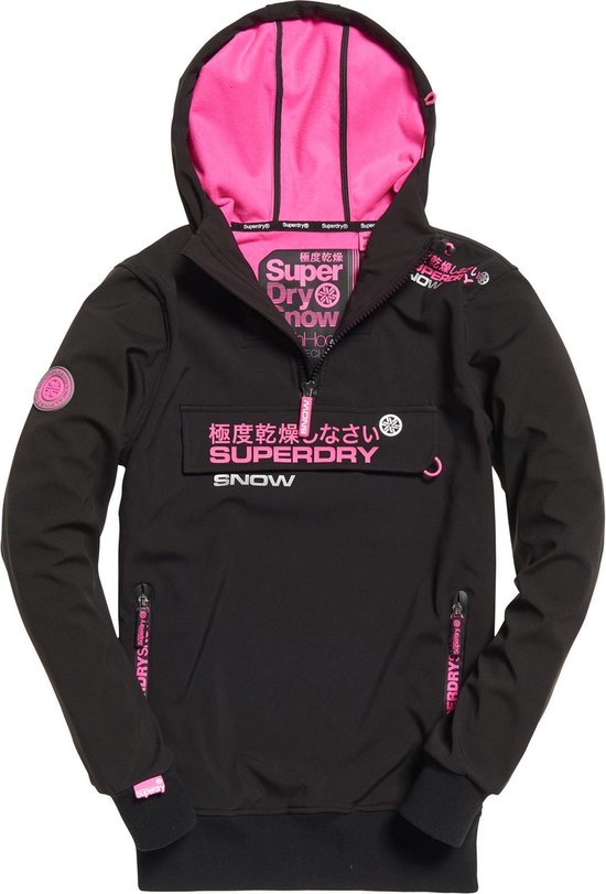 Superdry Snow Tech Wintersportjas - Maat M - Vrouwen - zwart/ roze | bol.com