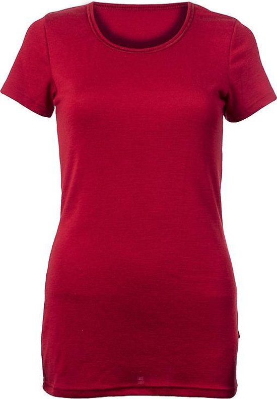 ingewikkeld Net zo Droogte BodyWool | Dames T-shirt 100% Merino Wol - Korte Mouw - Rood - 40/42 |  bol.com
