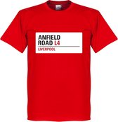 Anfield Road Sign T-shirt - Rood - Kinderen - 128