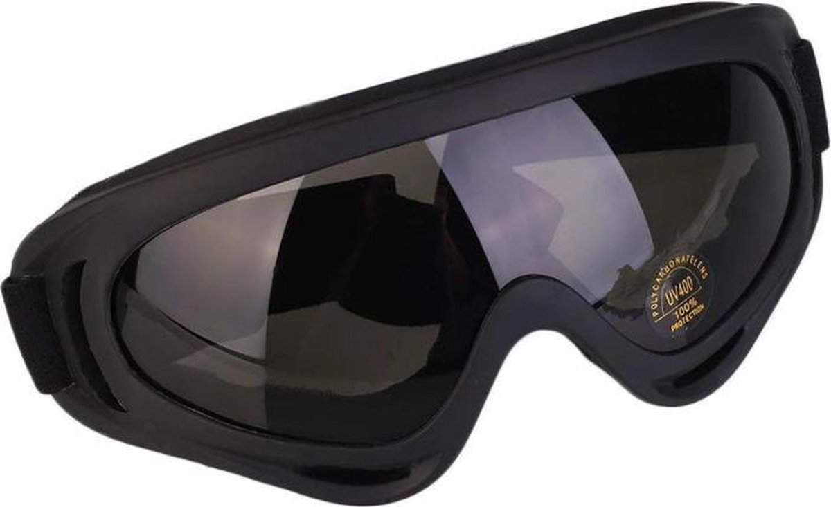 Skibril - Snowboardbril - UV Beschermend - Verstelbare Ski/Snowboard bril - Unisex - Grijs glas