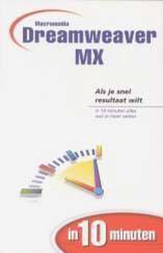 Cover van het boek 'Macromedia Dreamweaver MX in 10 minuten'